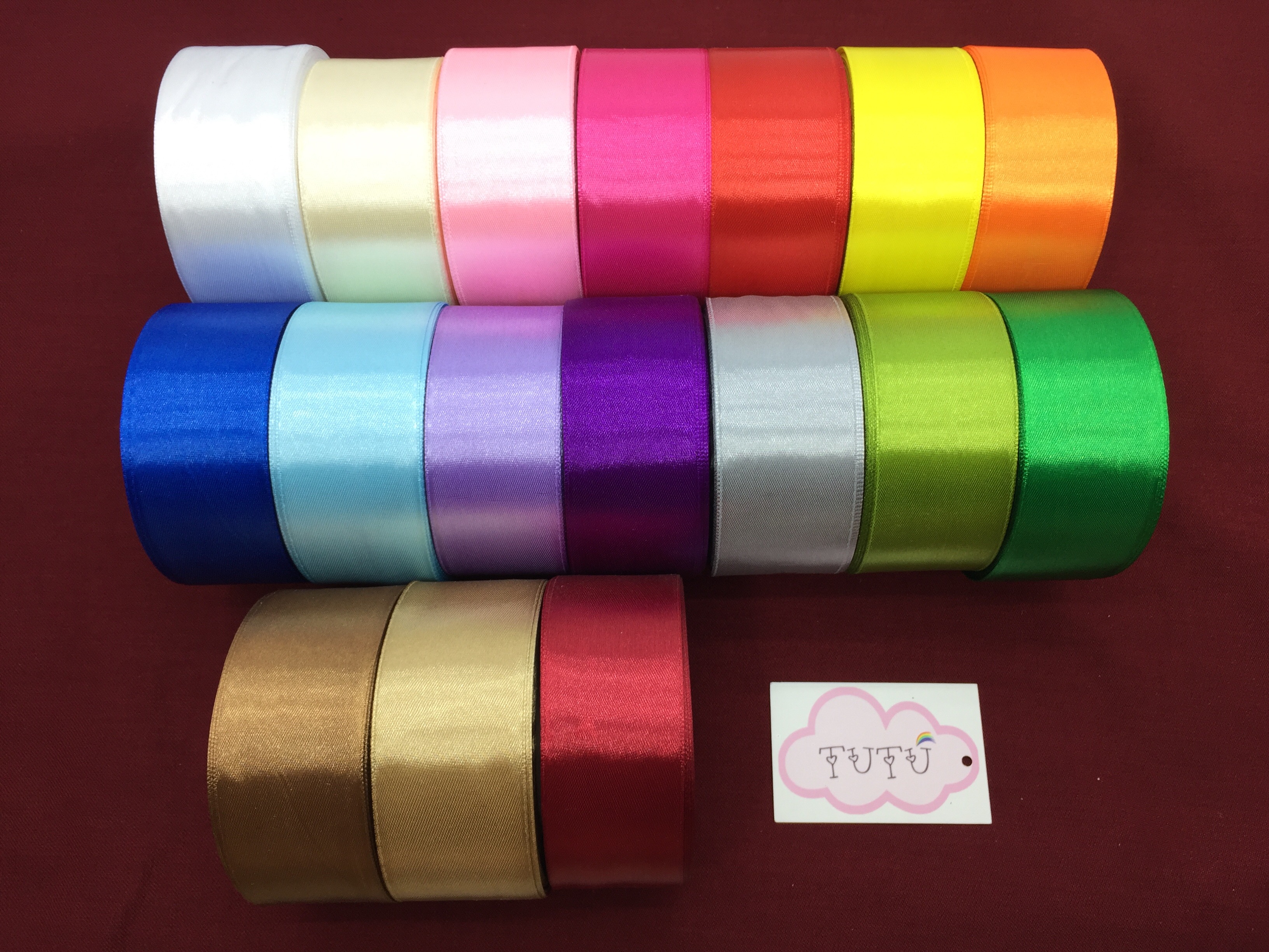 Cuộn 23m ruy băng satin bản 3.8cm