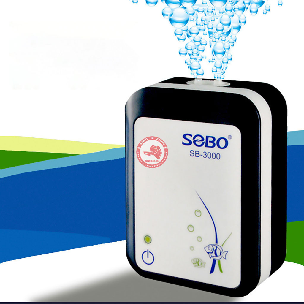 Máy sủi oxy sạc điện Sobo SB 3000 4000 cho bể cá