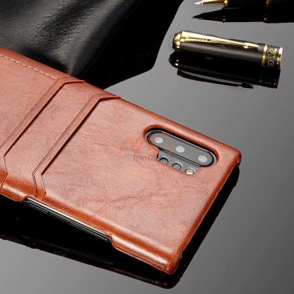 Ốp lưng da đựng thẻ Samsung Note 10 10 Plus hiệu Rock