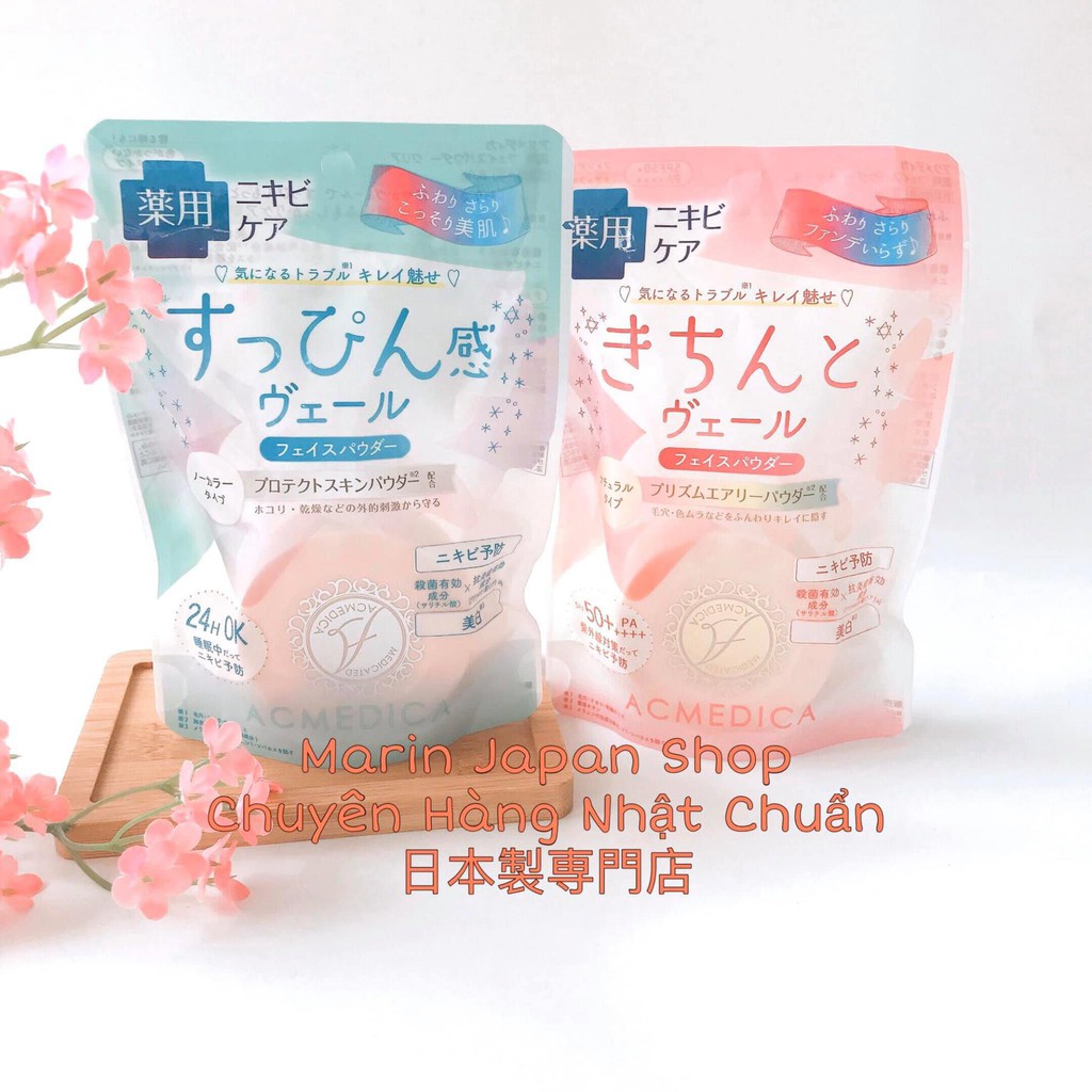 Phấn phủ dành cho da mụn, da nhạy cảm, da dầu mụn acmedica nhật bản