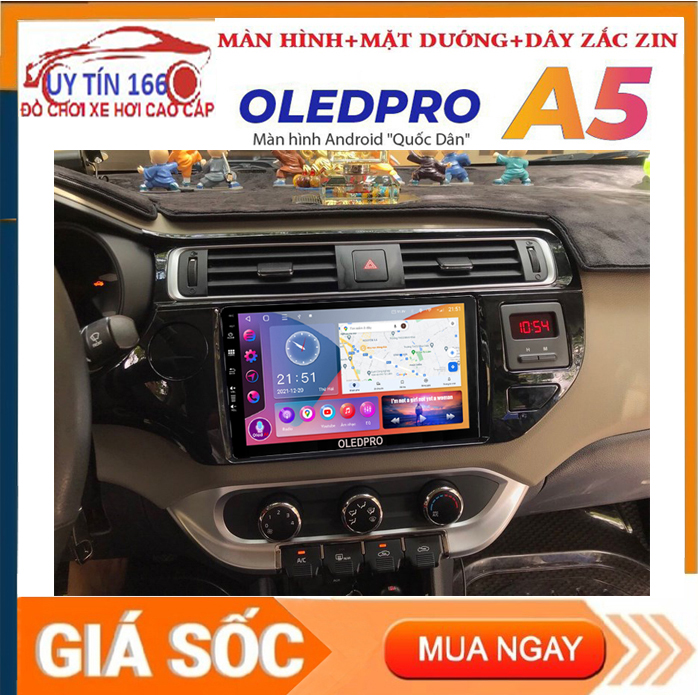 [Hỗ Trợ Lắp Đặt Tại Hà Nội] Màn hình lắp sim OLEDPRO A3 cho xe  KIA  RIO với android 10.0 cấu hình mới nhất hiện nay RAM 2G ROM 32G IPS chống chói kính cường lực 2.5D  lướt wed tốc độ cao phát wifi cho các thiết bị khá