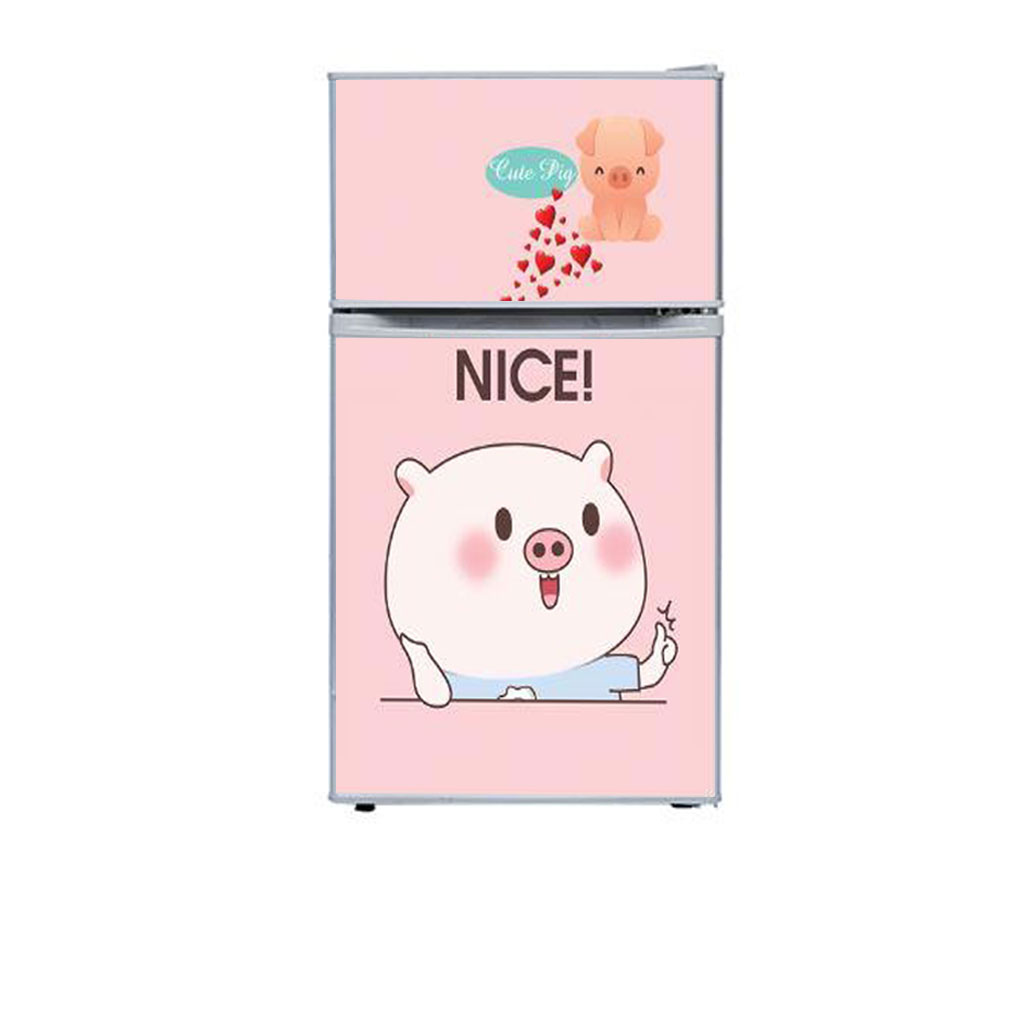 [HCM]Decal dán tủ lạnh 90l mẫu Pig cute