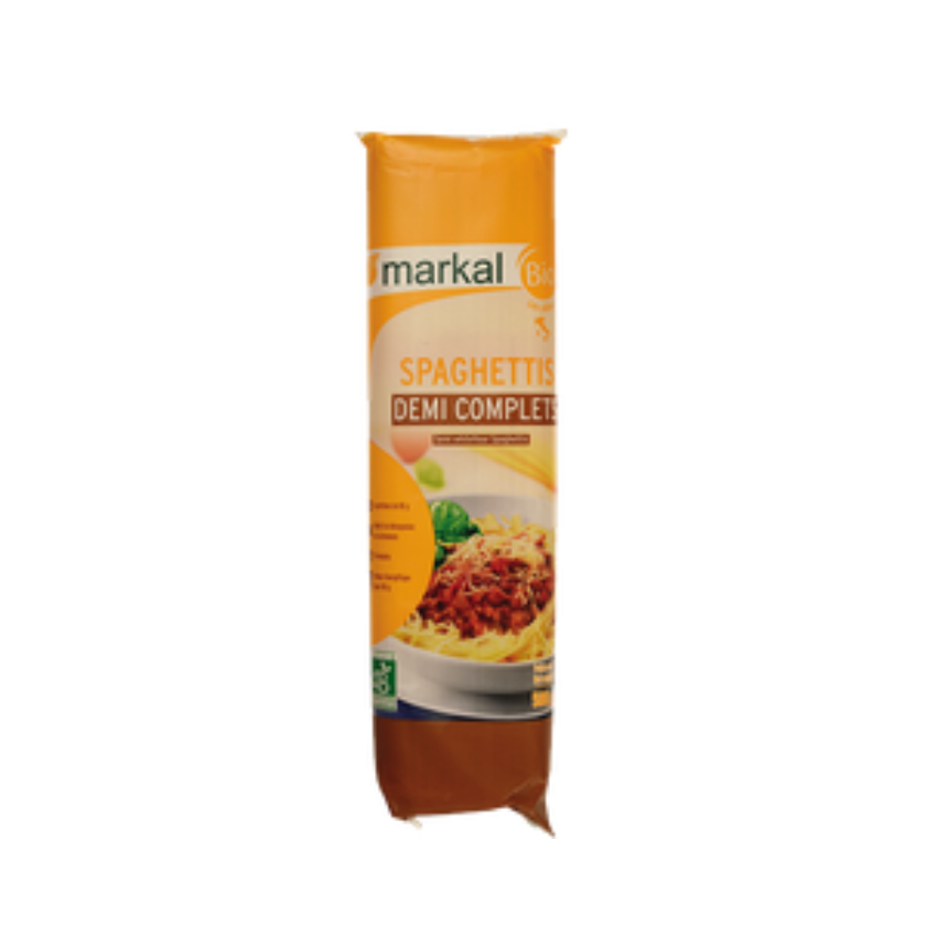 Mì spaghetti bán lứt hữu cơ Markal 500g