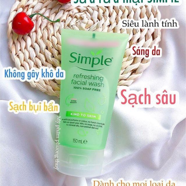 Sữa rửa mặt Simple sáng da ngừa mụn