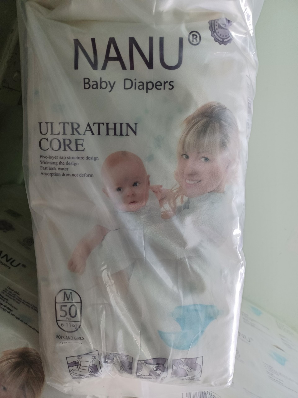 Bỉm tã dán Nanu Size S đến M 50 Miếng