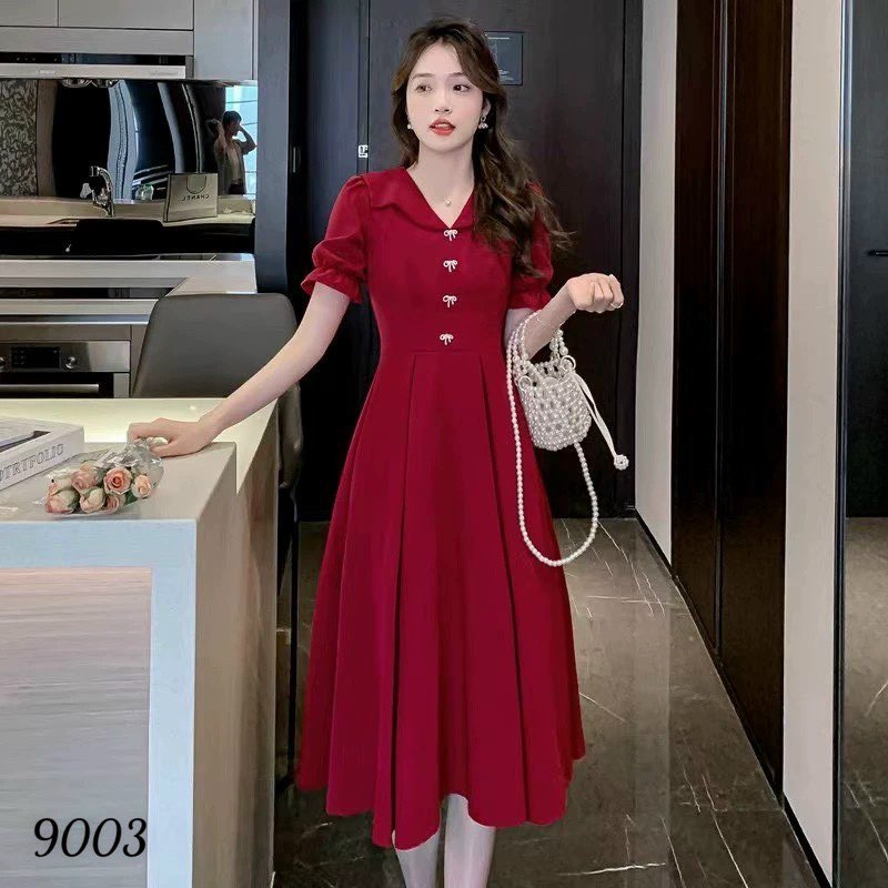 ĐẦM SUÔNG TIỂU THƯ DỰ TIỆC ĐÍNH NƠ SIÊU DỄ THƯƠNG