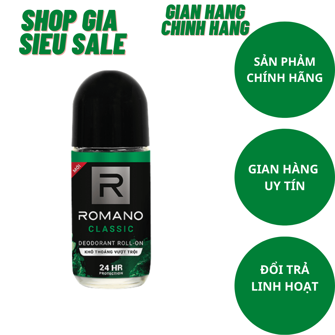 Lăn Khử Mùi Romano Classic 50ml