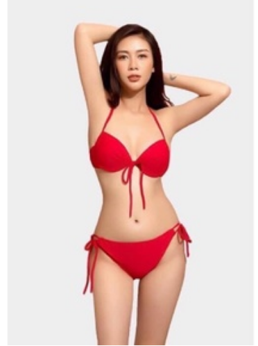 Sét bikini 2 mảnh áo ngực quần chip cột nơ (9 màu) KONKUN MS100