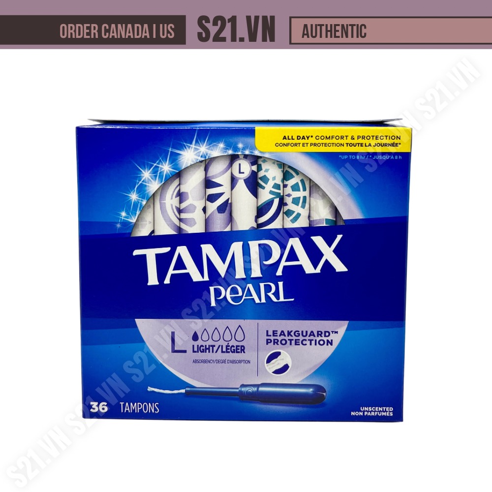 Băng vệ sinh tampon tampax pearl 36 cái