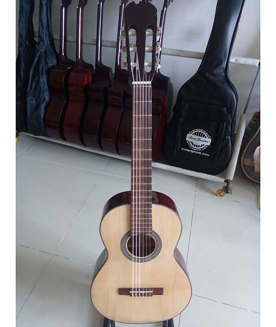 Đàn guitar classic Mini DC100 đàn guitar mini cho học sinh size 3/4 - kèm bao da 3 lớp giá trình và phụ kiện guitar Duy Guitar Store