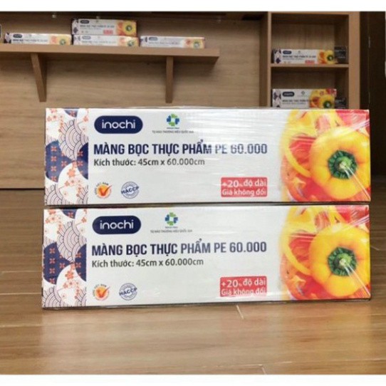 Màng bọc thực phẩm PE Inochi 45x600cm (tiêu chuẩn Nhật Bản)