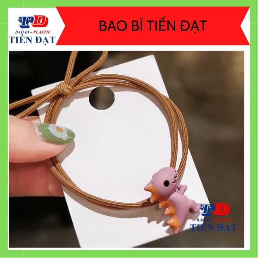 [ mới] Dây Cột Tóc Cao Su Co Giãn Hình Khủng Long Dễ Thương; Thun Co giãn