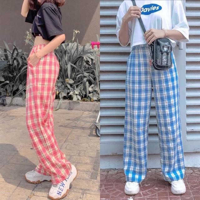 Quần kẻ suông nhiều màu kth1120