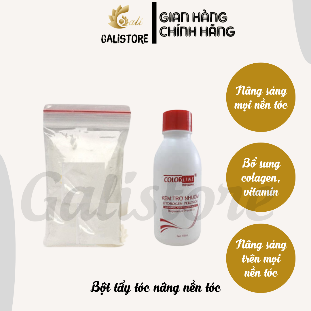 Bột tẩy tóc collagen cao cấp kèm oxy Galistore
