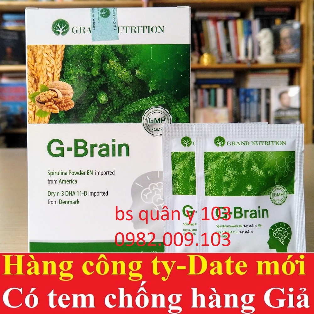 G-Brain DHA Cốm Trí Não hộp 30 gói date mới ( G Brain GBrain )
