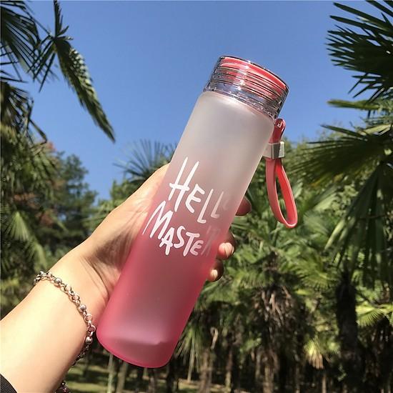 Bình đựng nước thủy tinh dây xách Hello Master 500ml
