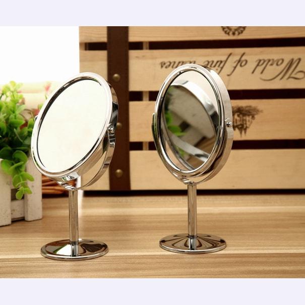 2 sides makeup mirror - round, oval