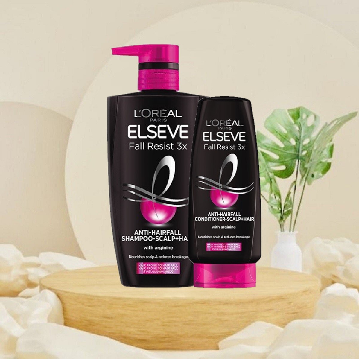 Combo L'Oreal Paris Elseve Fall Resist 3X Shampoo 620ml & Conditoner 280ml
