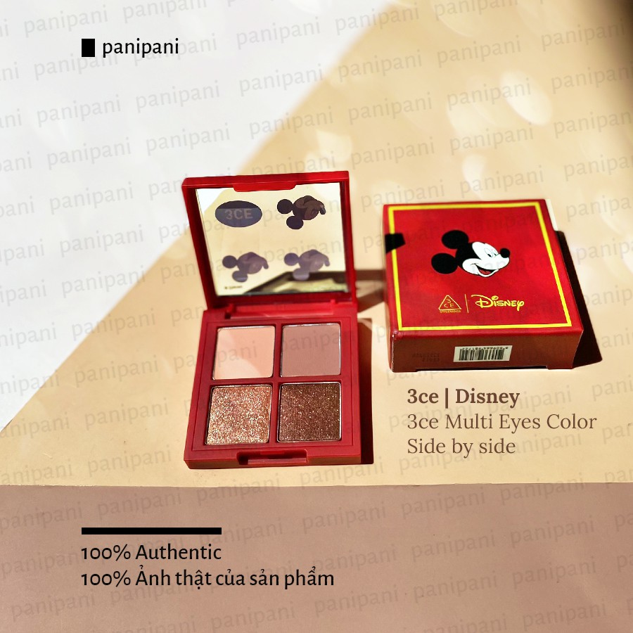 [HCM][100% Authentic] Bảng Phấn Mắt 4 Ô 3Ce Disney Side By Side Vỏ Đỏ