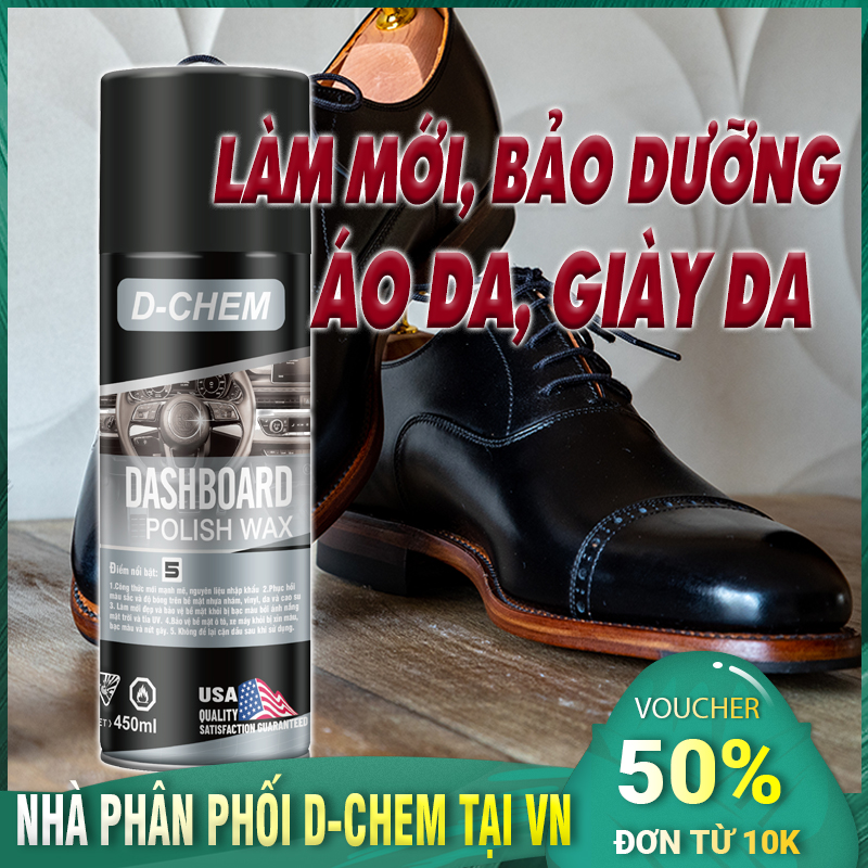 Xi Đánh Bóng Giày Da, Áo Da Tại Nhà D-Chem Giúp Làm Mới, Vệ Sinh, Dưỡng Ẩm