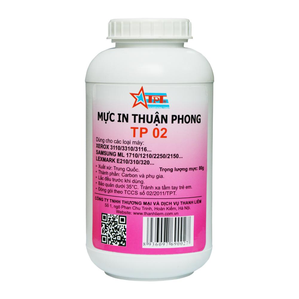 Mực đổ Thuận Phong TP02 dùng cho máy in Samsung ML-1610/ 1620/ 2010/ 2020/ 2160/ 2165/ 1660/ 1666/ 1670/ 1860/ SCX-4321/ 4621/ 3400/ 3200/ Xpress M2020/ M2070/ M2625/ M2675/ M2885