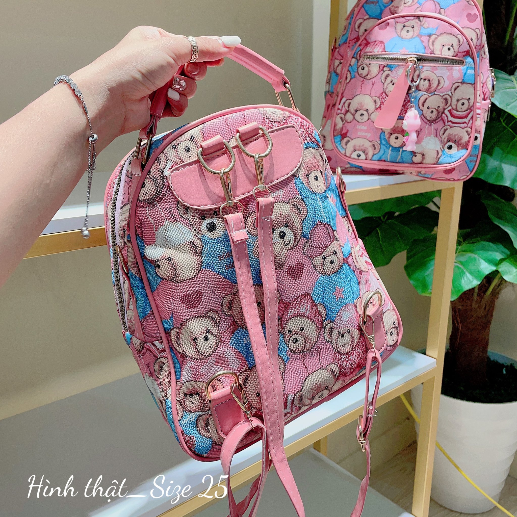 BaLô Da Mềm Mini Hình Gấu Dễ Thương Cho Nữ