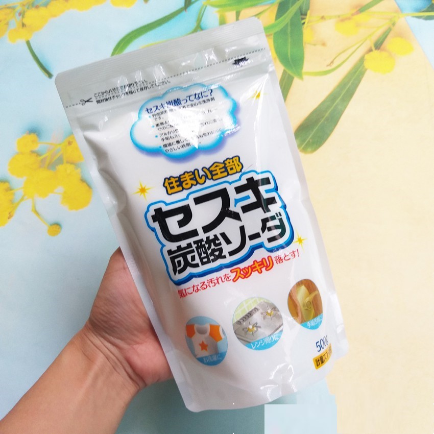 Bột baking soda Sesuki 500g (tẩy trắng) Rocket - Nội địa Nhật Bản