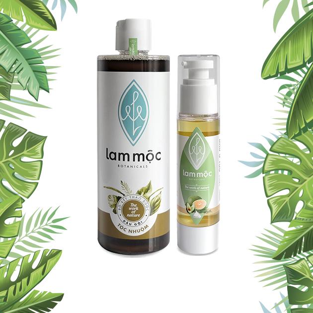 Combo bộ sản phẩm phục hồi tóc hư tổn - Lam Mộc