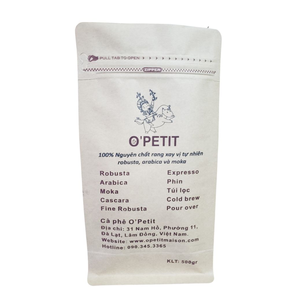 Cà phê rang mộc pha máy số 1 O'Petit