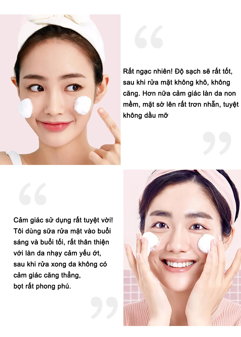 【💯Hàng thật】Sữa rửa mặt axit amin YIMIAOSI 500g