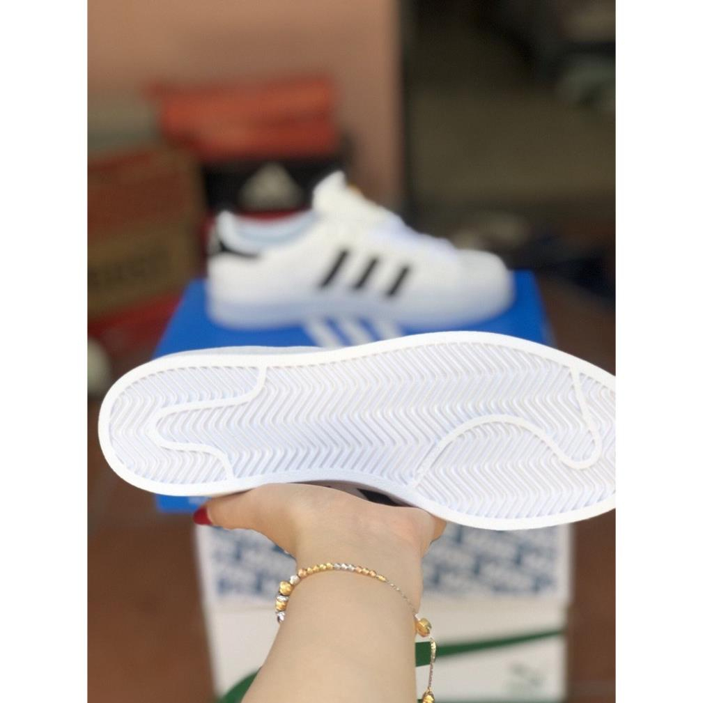 Giày Das sò nam nữ màu kem siêu đẹp cao cấp - Giày thể thao nữ Superstar mũi sò màu kem hàng 11 Full Box