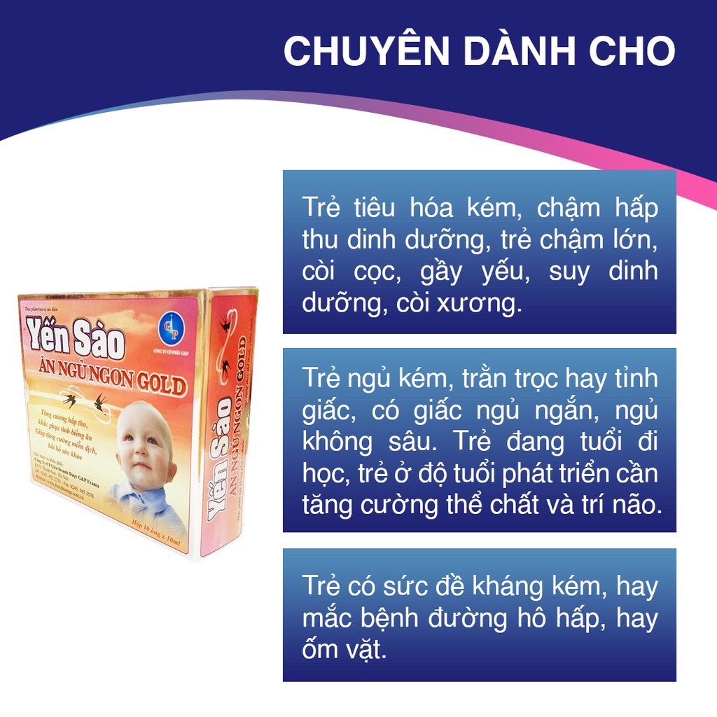 Yến Sào Ăn Ngủ Ngon G&P - Lọ 120ml