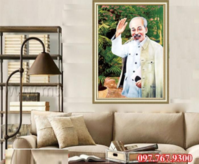 [HCM]Tranh Đính Đá Bác Hồ 53x70cm - DF420
