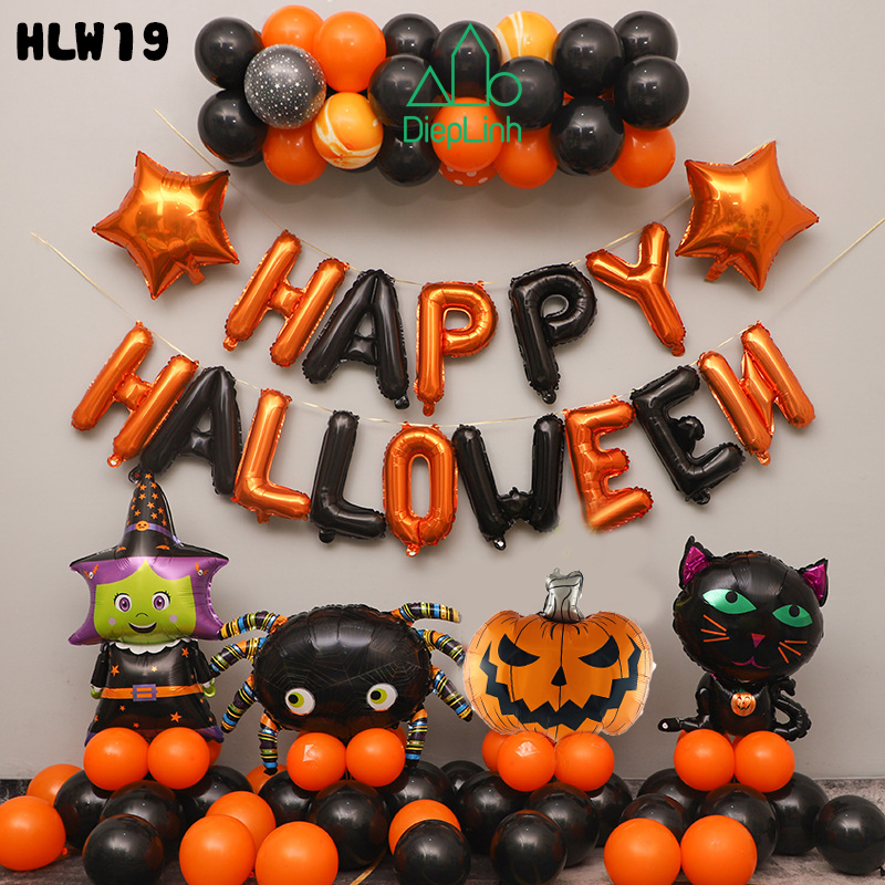 Set bóng trang trí Happy Halloween