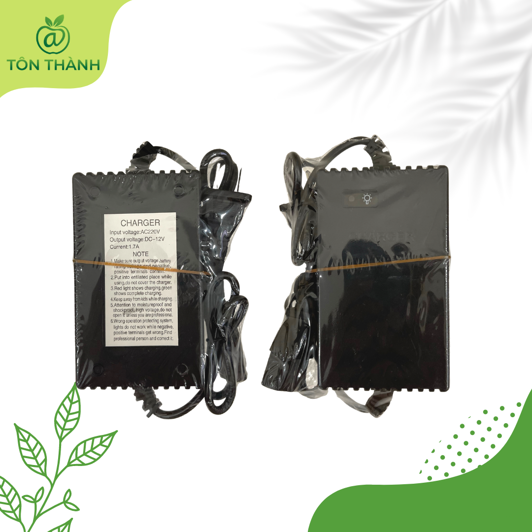 SẠC ĐIỆN TỬ BÌNH XỊT ĐIỆN 12V 1.7A