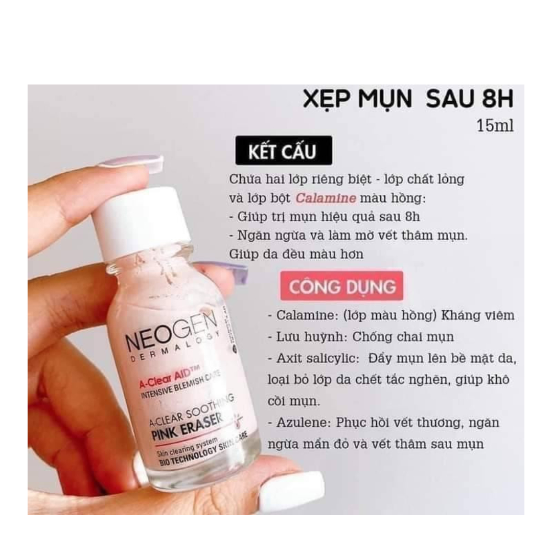 Chấm mụn NEOGEN A-CLEAR SOOTHING PINK EARASER 15ml