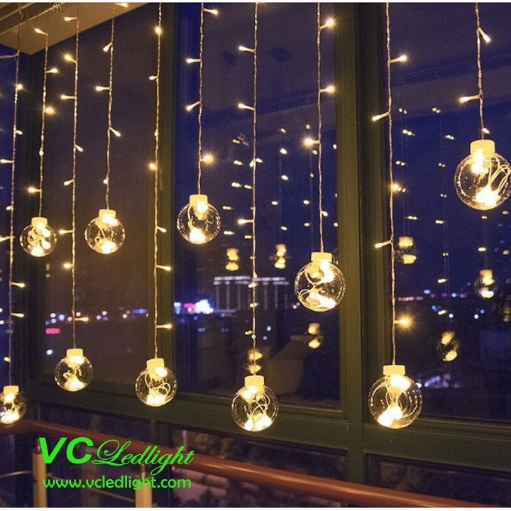 BỘ ĐÈN RÈM CẦU PHA LÊ MÀU VÀNG NẮNG