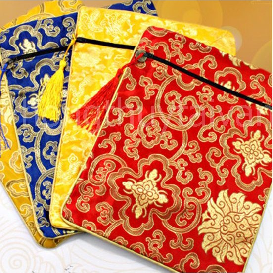 Túi thêu Thổ Cẩm 24cm*34cm ( mẫu giao ngẫu nhiên) - đựng sách, kinh phật, ....