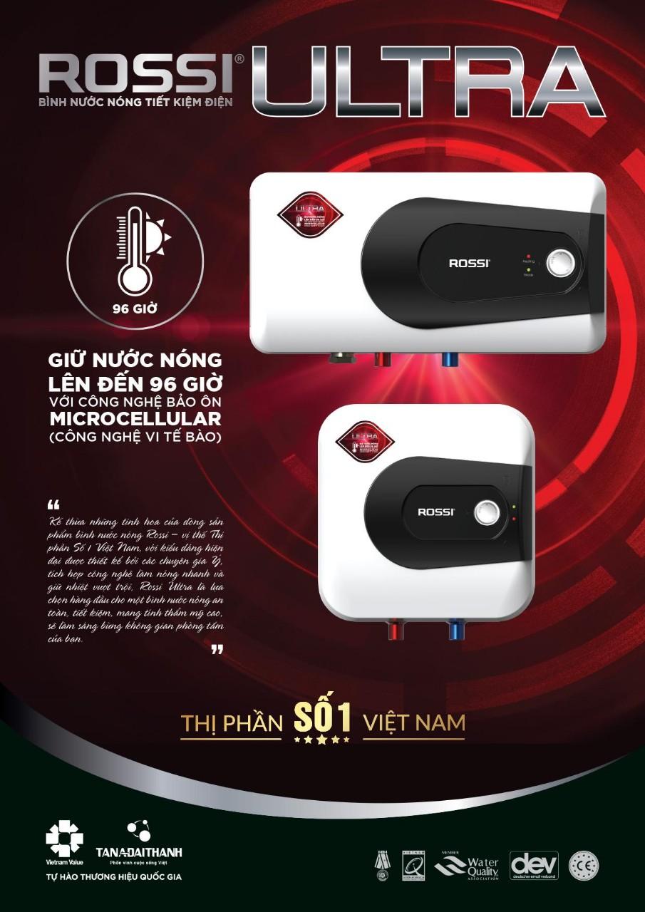 Bình nóng lạnh Rossi 20Ti (Tatinium chống giật).