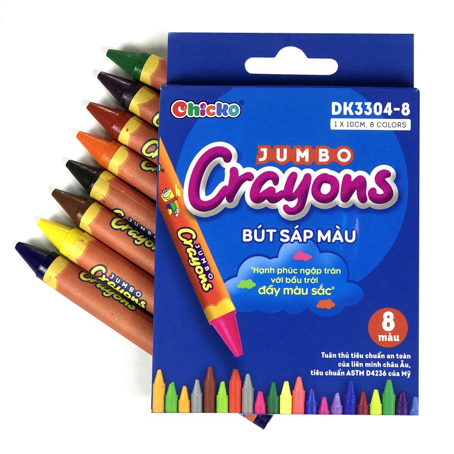 Bút Sáp 8 Màu Jumbo Crayons