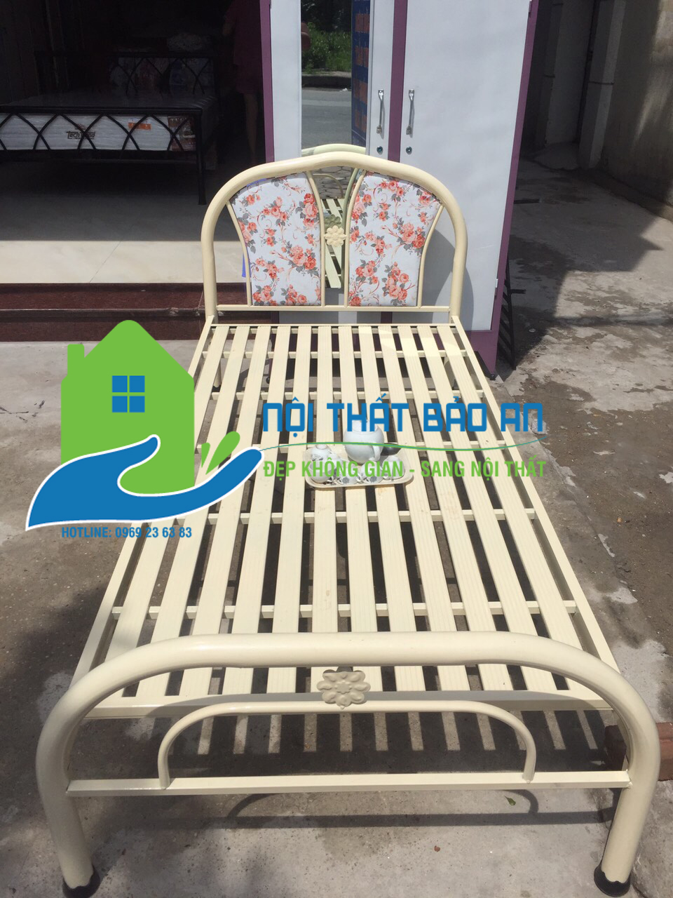 [HCM] Giường ngủ sắt ngang 1m dài 2m nhiều màu
