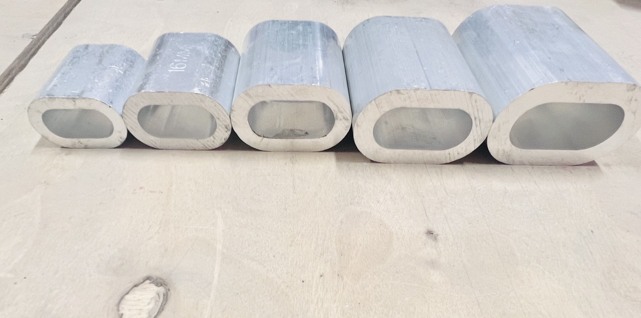 Cos nhôm kẹp dây cáp Ø 14mm – đầu nhôm ép cố định dây, phụ kiện cơ khí bền chắc
