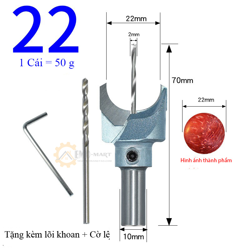 [FreeshipMAX] Mũi khoan tạo hạt chuỗi TIDEWAY 22mm