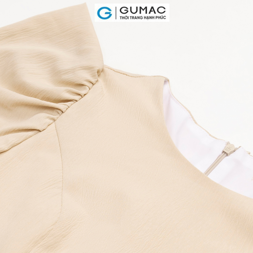 Đầm form A tay phồng DC12060 thời trang GUMAC