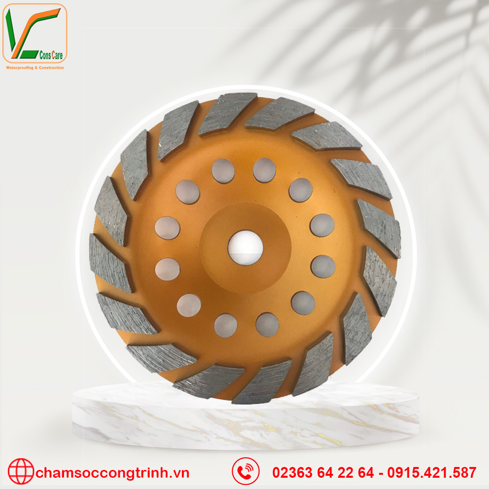 Đĩa mài sàn bê tông vàng 150mm