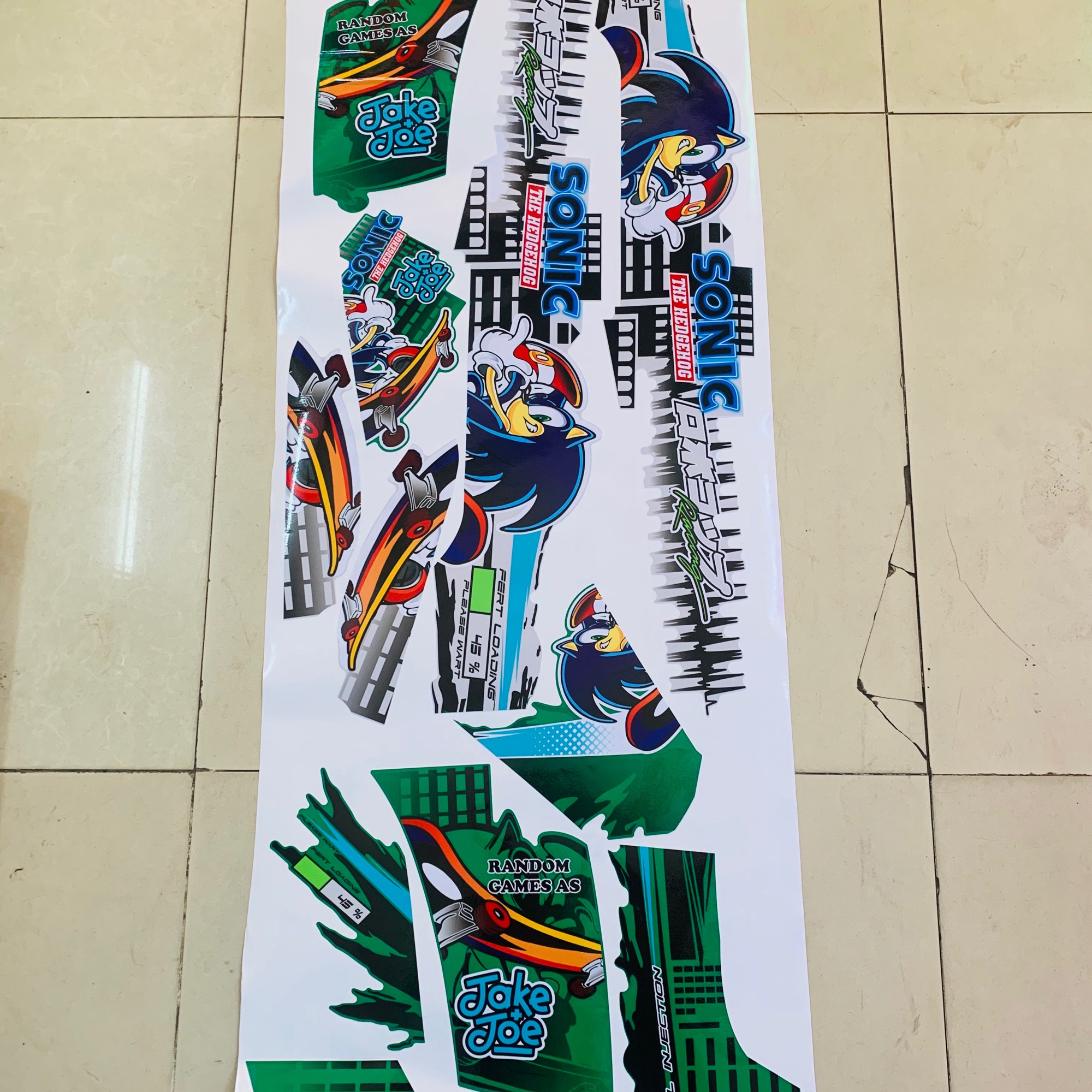 [HCM]Tem rời sirius mẫu tem đấu hoạt hình sonic