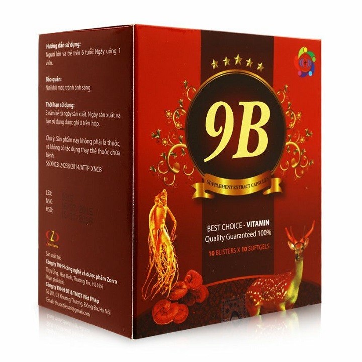 combo 2 hộp Viên uống Vitamin 9B - Giúp bổ sung vitamin nhóm B , giúp bồi bổ cơ thể , kích thích tiêu hóa giúp ăn ngon miệng , phục hồi thể lực - 100V