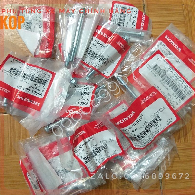 Bộ ốc lốc máy xe Dream - WAVE nhỏ zx zin. hàng chính hãng Honda (KOP-15%)