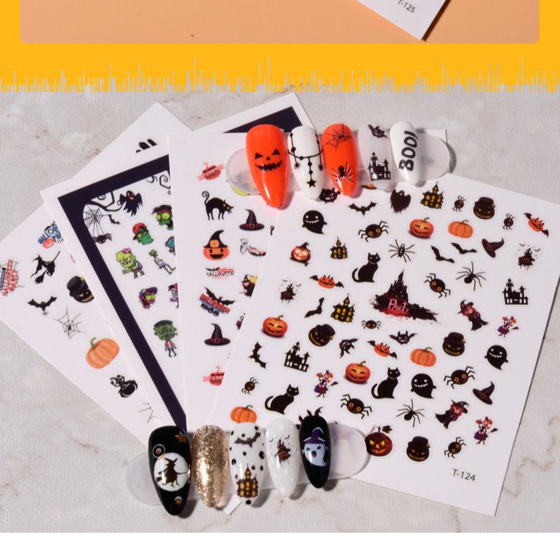 Sticker Halloween trang trí móng tay