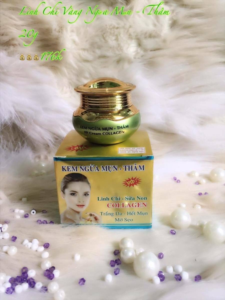 KEM MỤN THÂM TRẮNG DA MỜ SẸO LINH CHI VÀNG 20G